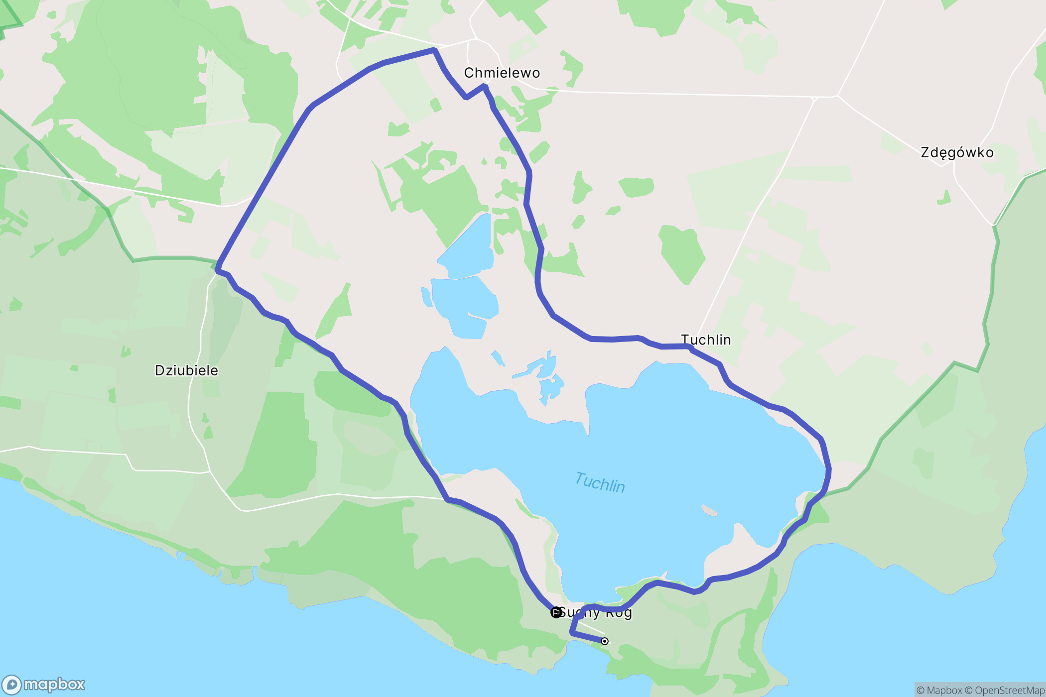 Suchy Róg: mapa trasy - Poland