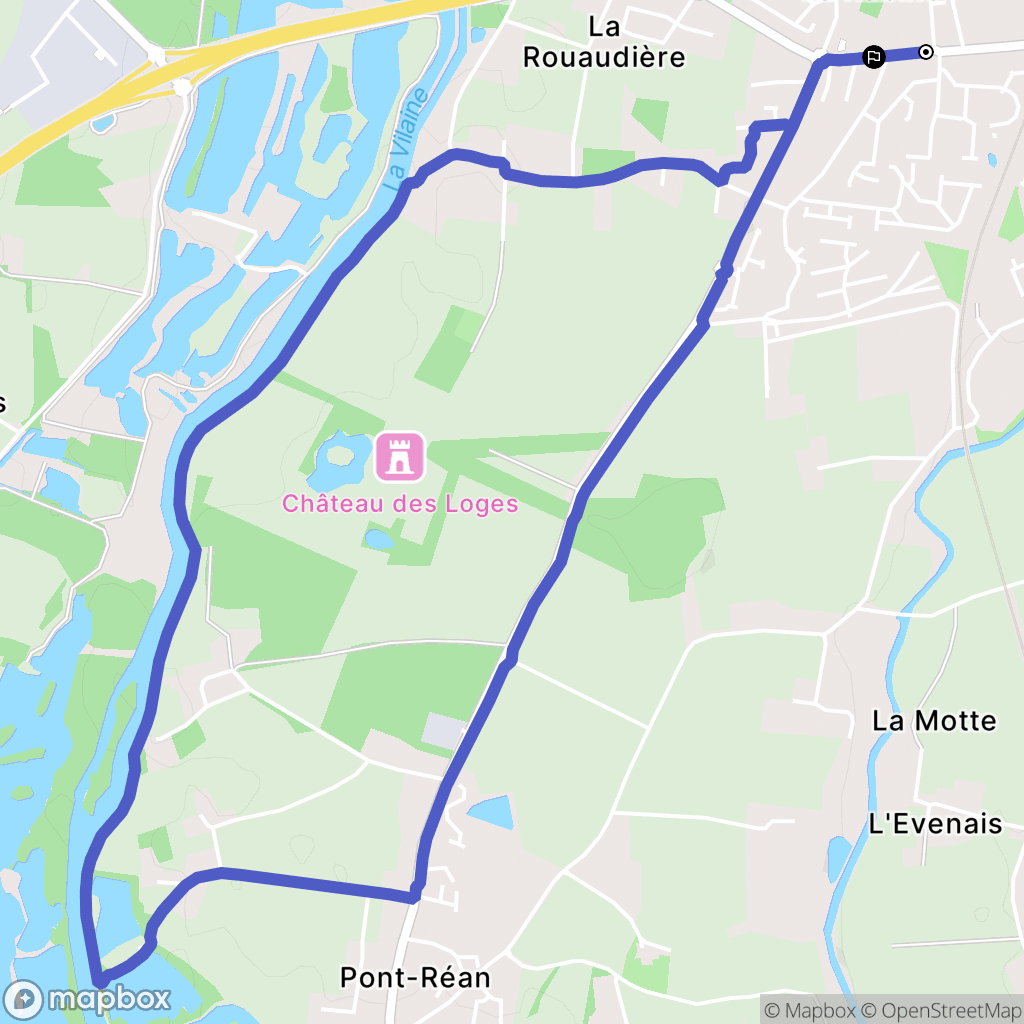 Bruz : carte du parcours de randonnée - France