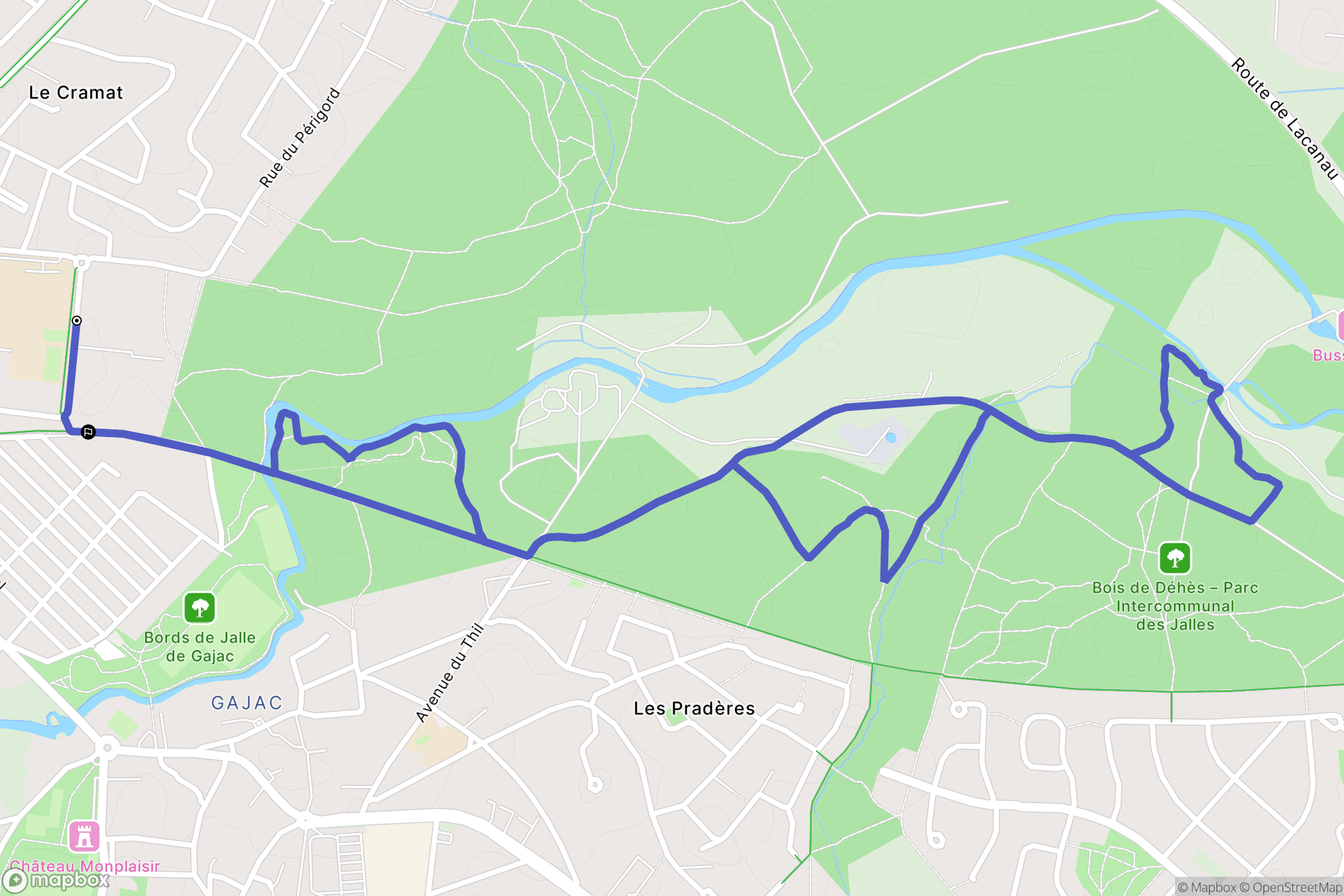Saint-Médard-en-Jalles : carte du parcours de randonnée - France