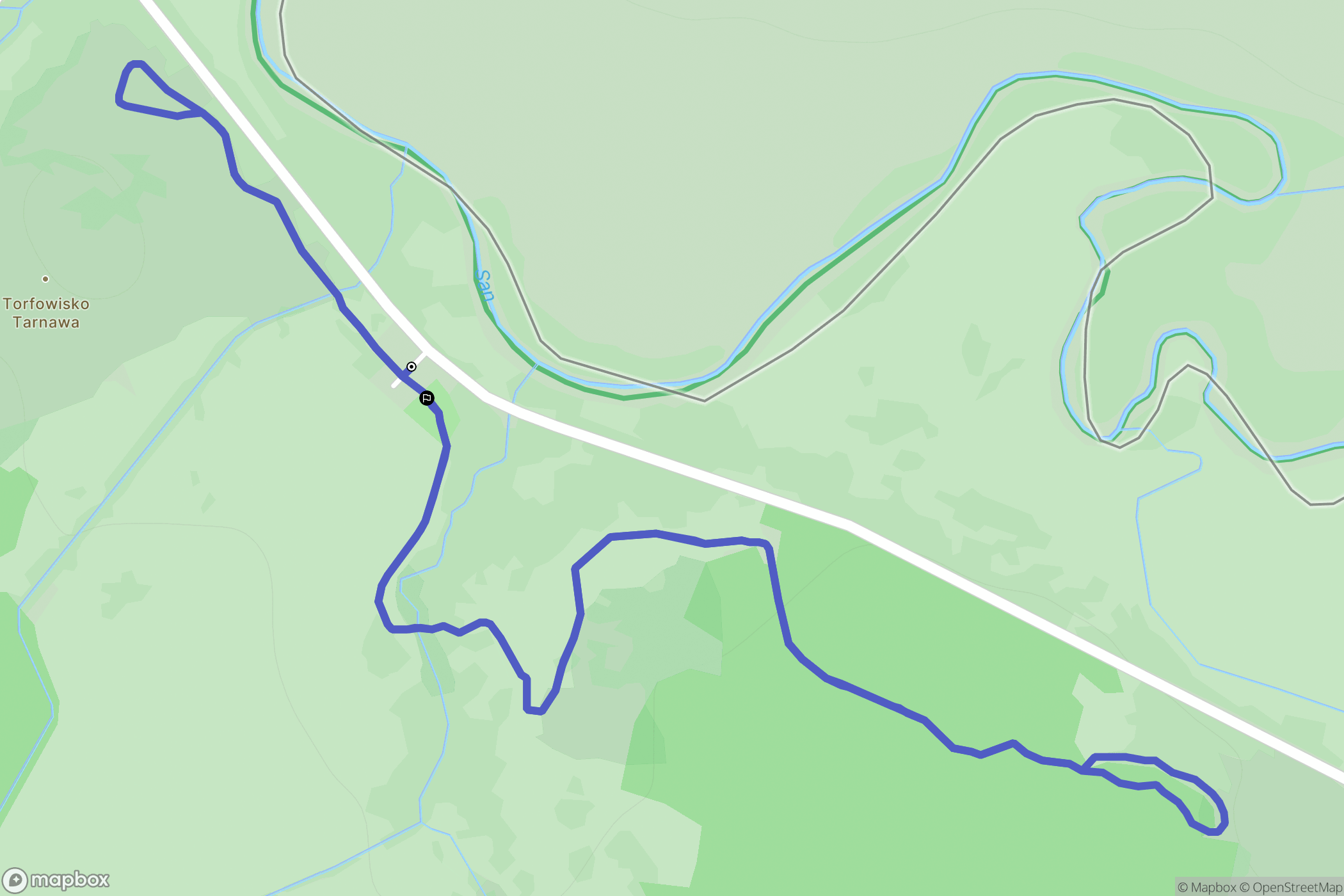 Tarnawa Wyżna: mapa trasy - Poland