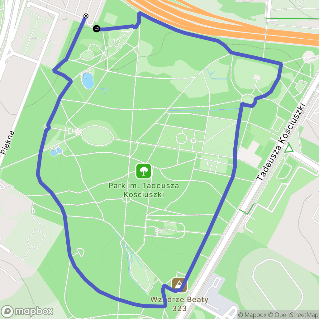 Katowice: mapa trasy - Poland