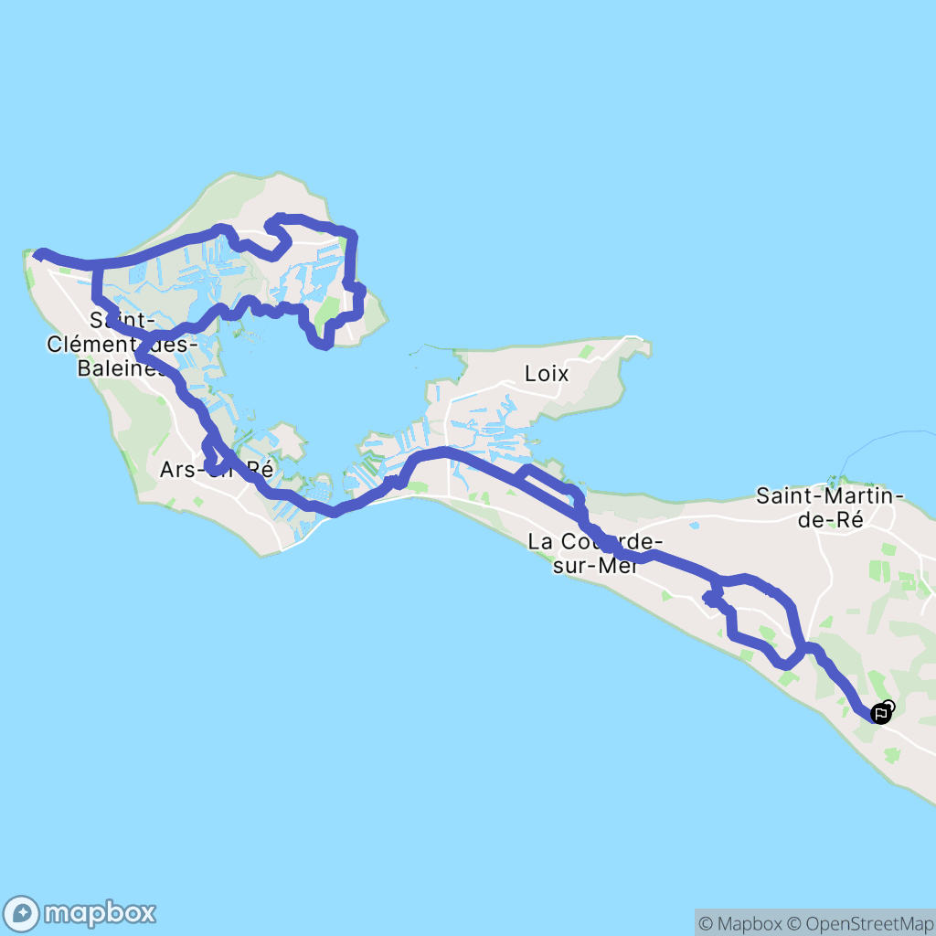 Le Bois-Plage-en-Ré : carte du parcours de randonnée - France