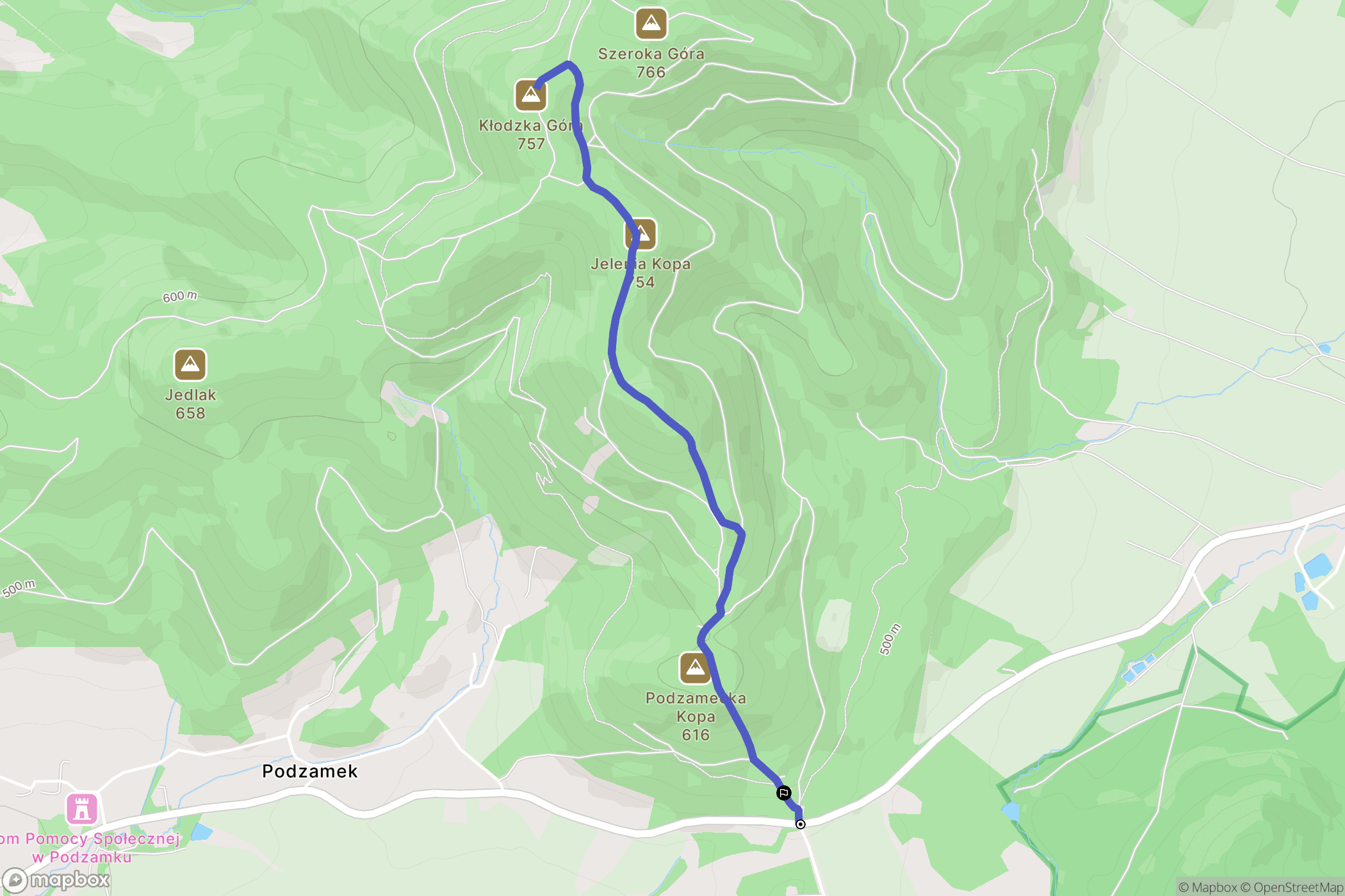 Podzamek: mapa trasy - Poland