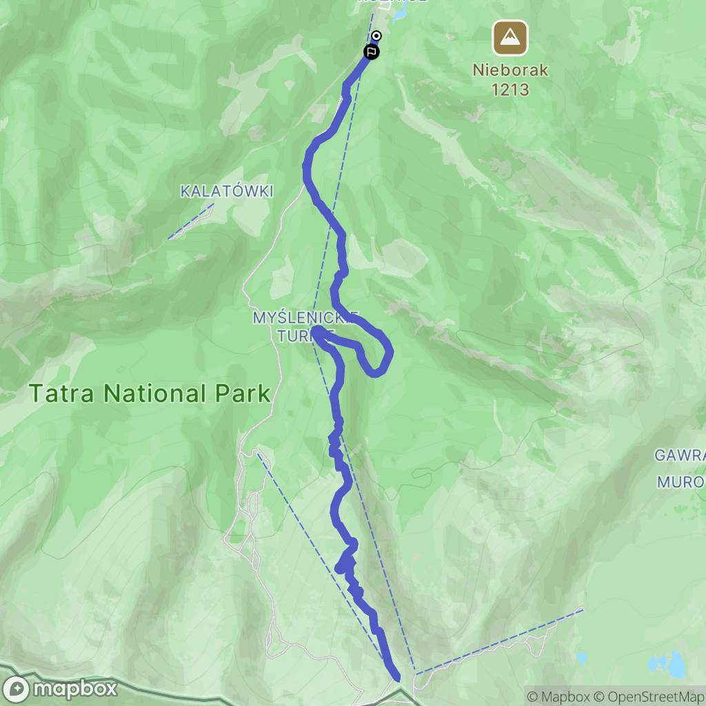 Zakopane: mapa trasy - Poland