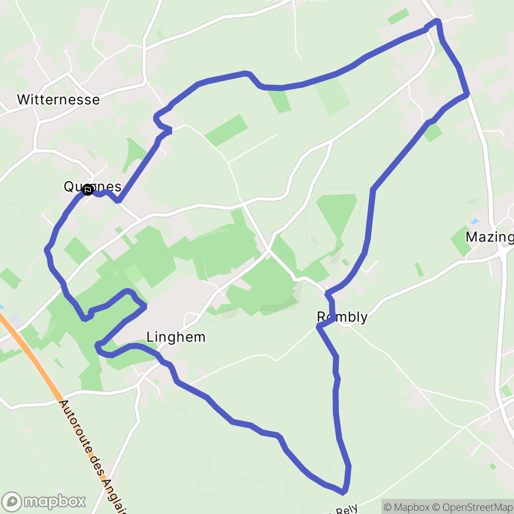Quernes : carte du parcours de randonnée - France