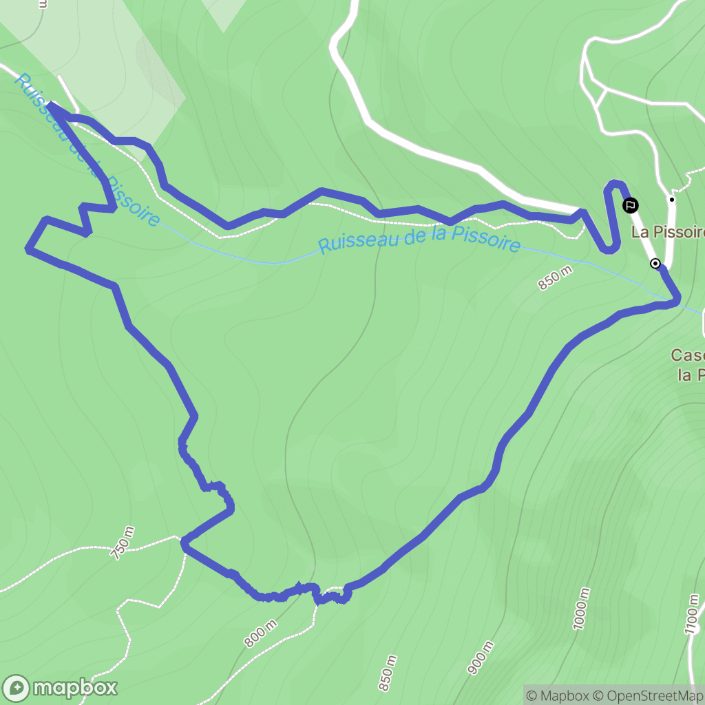 Attignat-Oncin : carte du parcours de randonnée - France