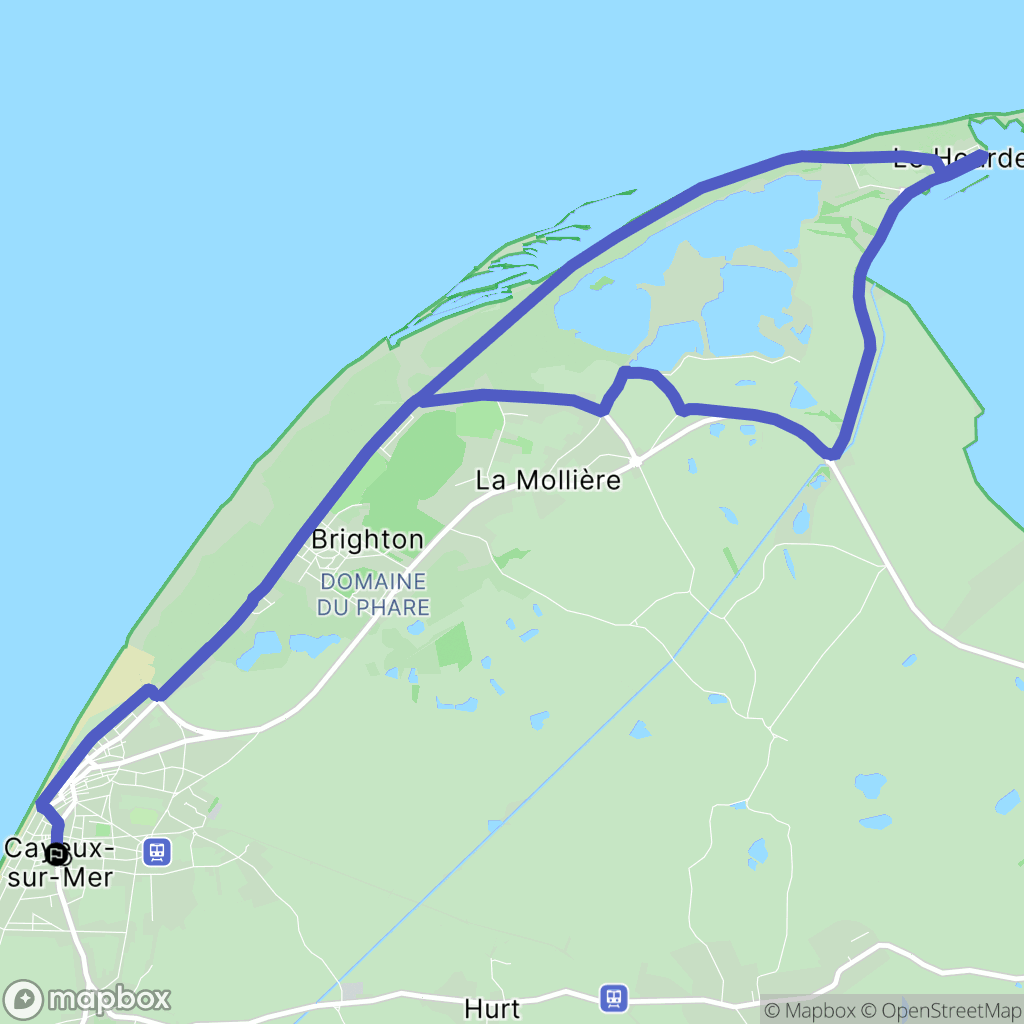 Cayeux-sur-Mer : carte du parcours de randonnée - France