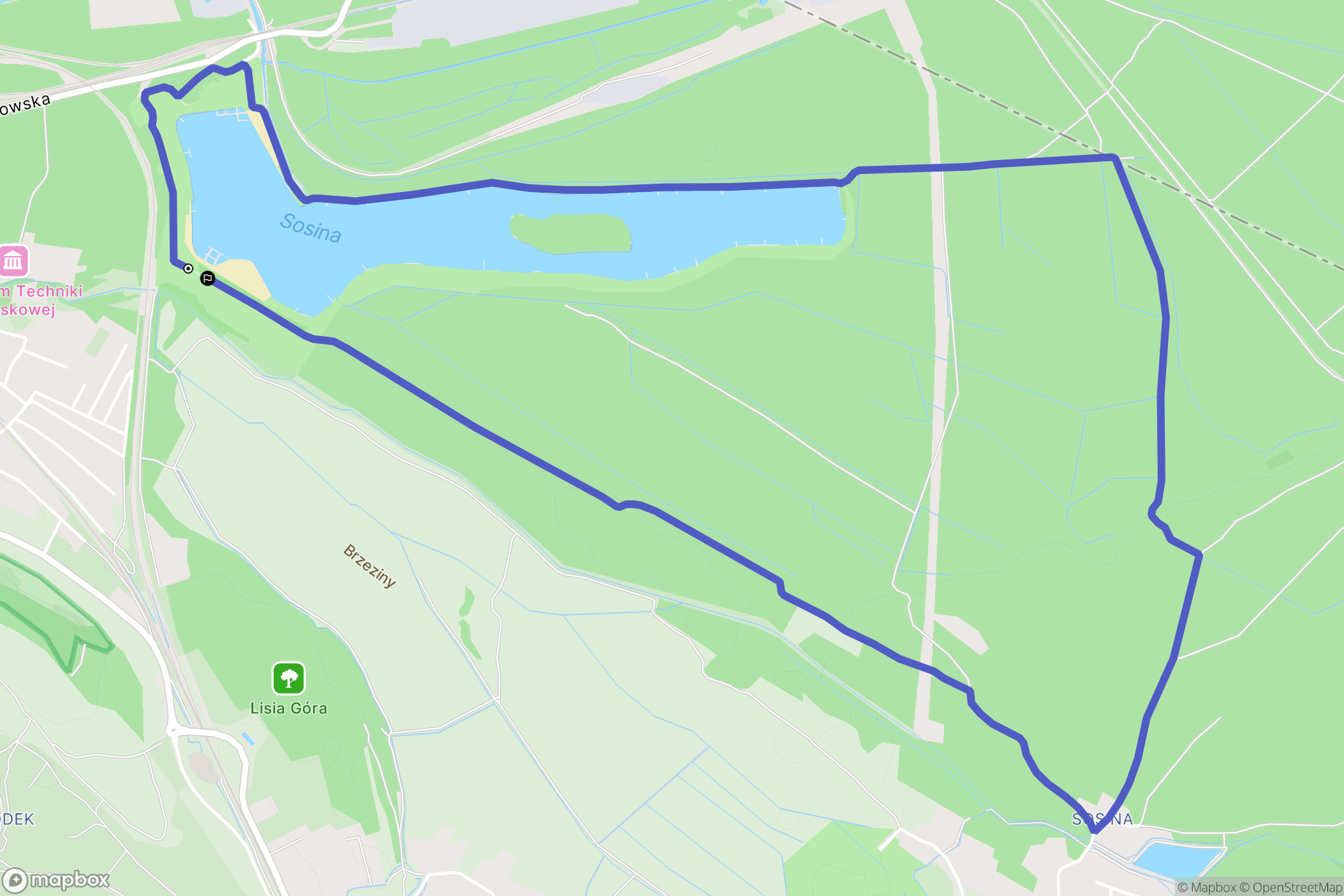 Jaworzno: mapa trasy - Poland