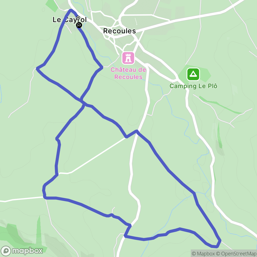 Sévérac-d'Aveyron : carte du parcours de randonnée - France