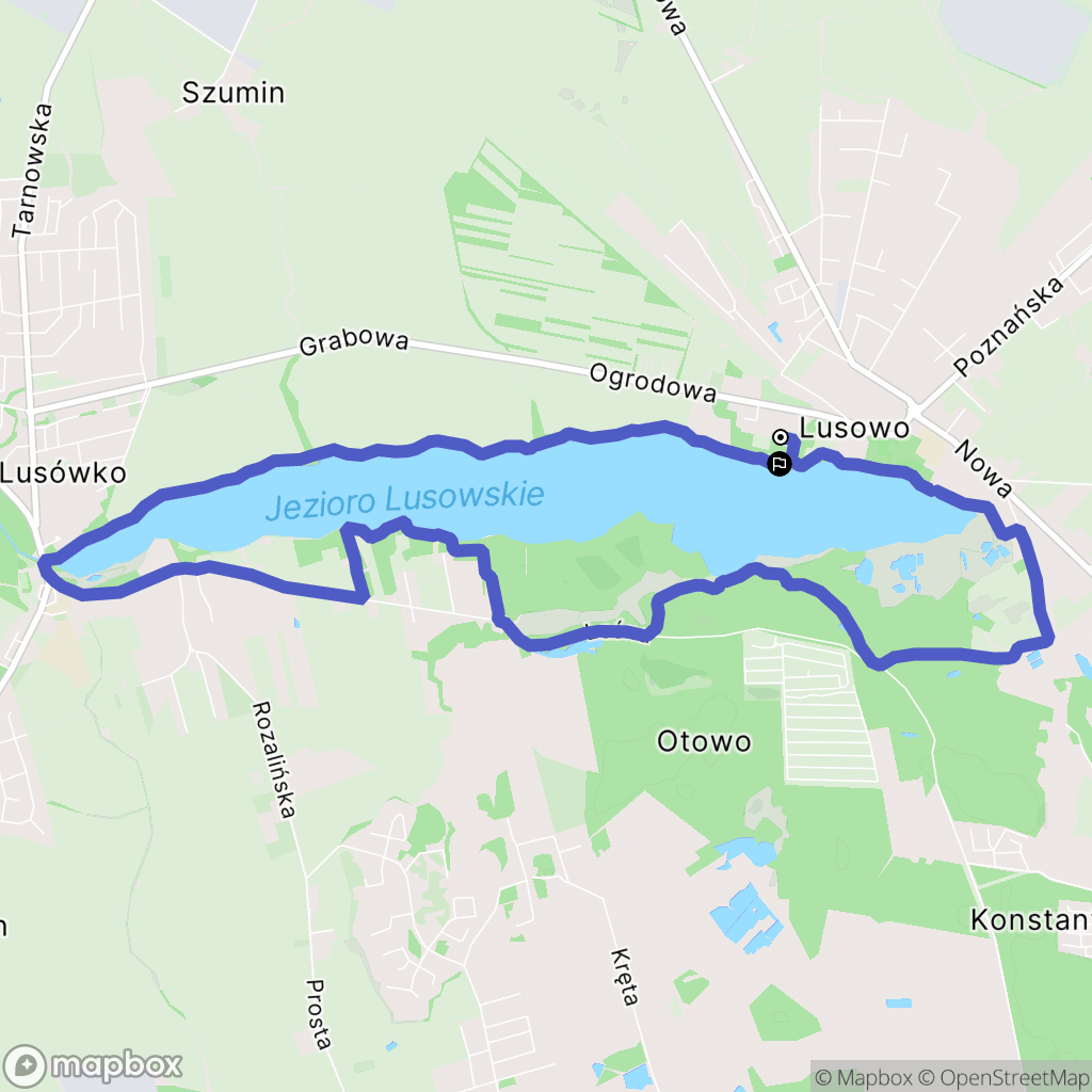 Lusowo: mapa trasy - Poland