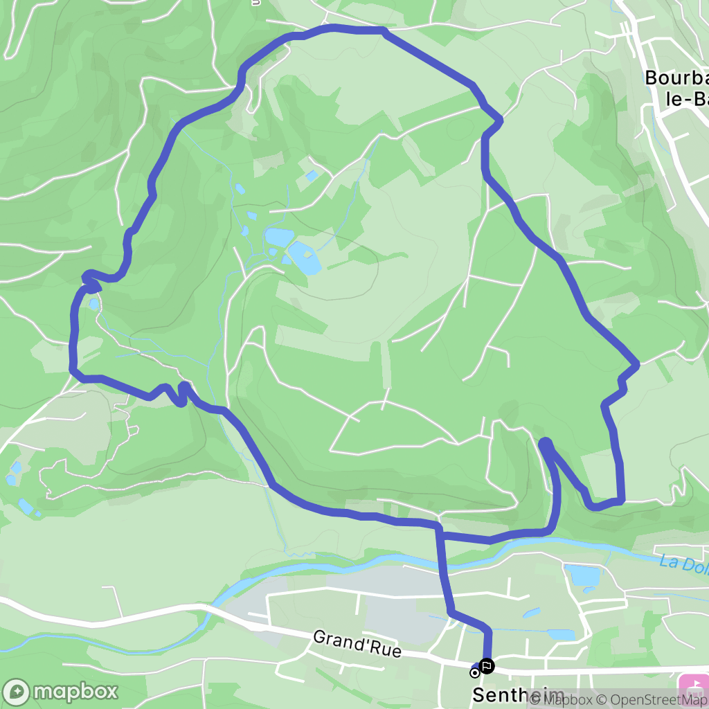 Sentheim : carte du parcours de randonnée - France
