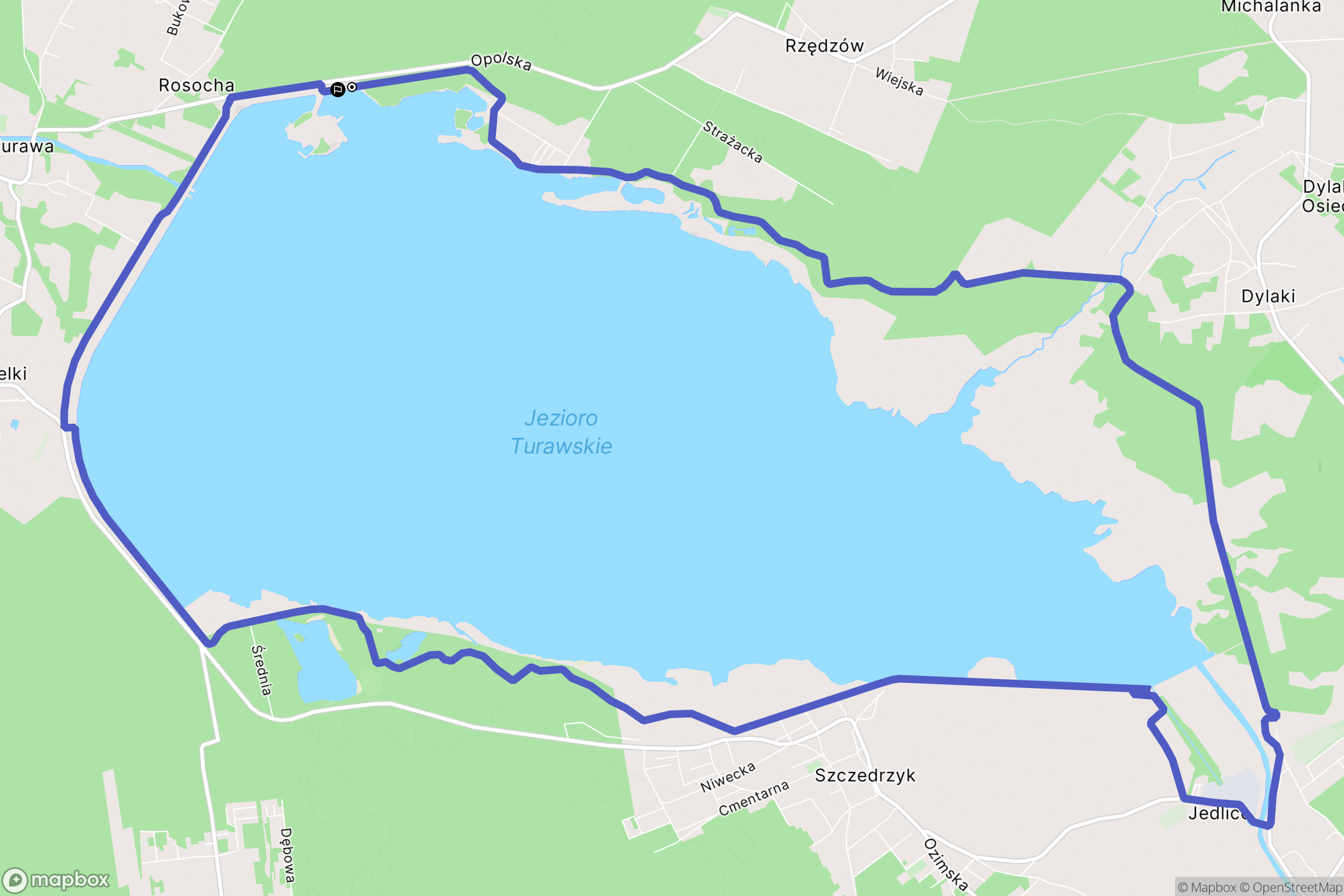 Turawa: mapa trasy - Poland