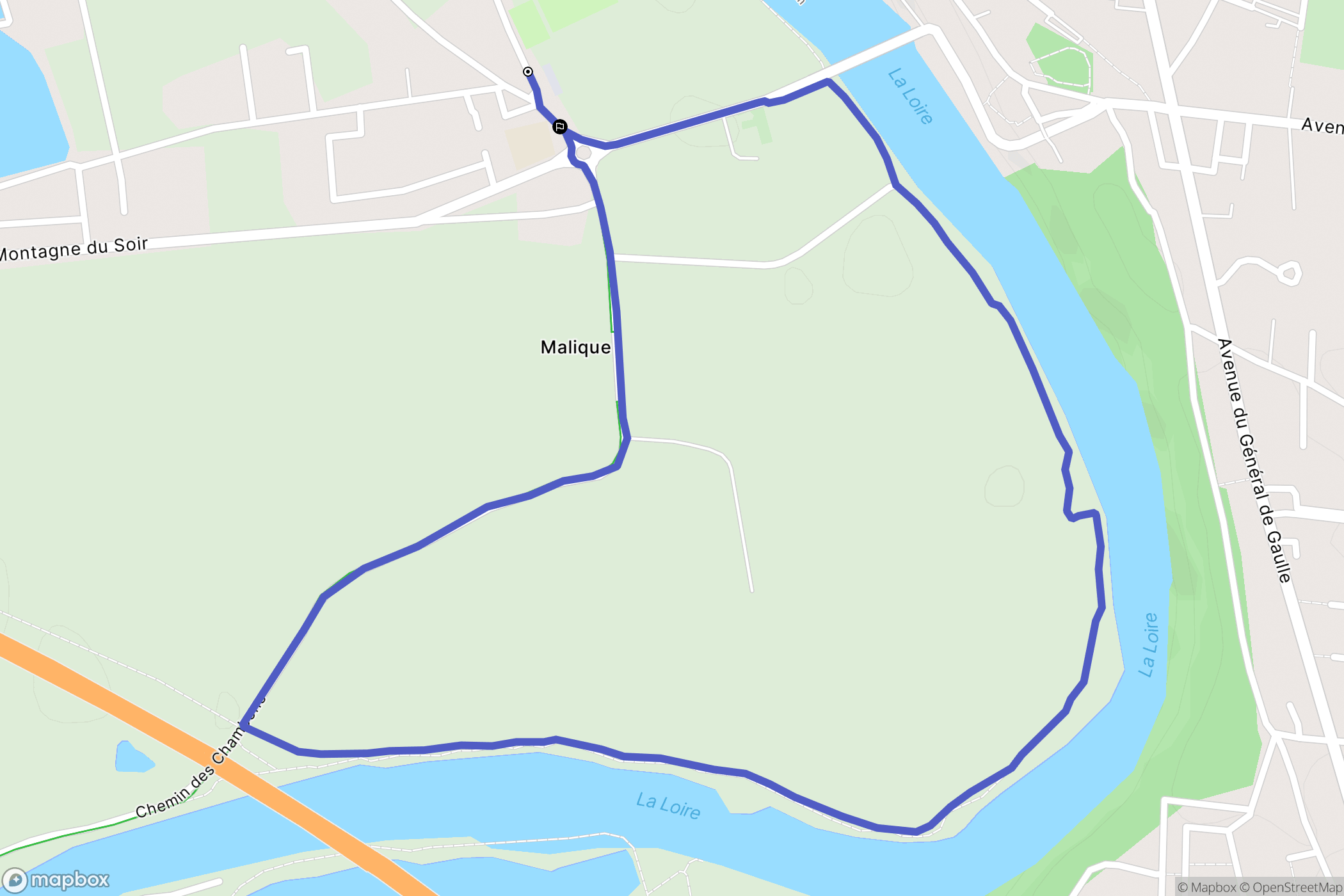Veauchette : carte du parcours de randonnée - France