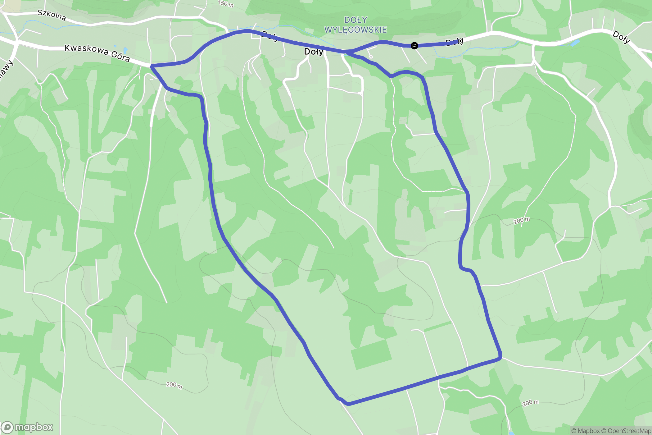 Kazimierz Dolny: mapa trasy - Poland