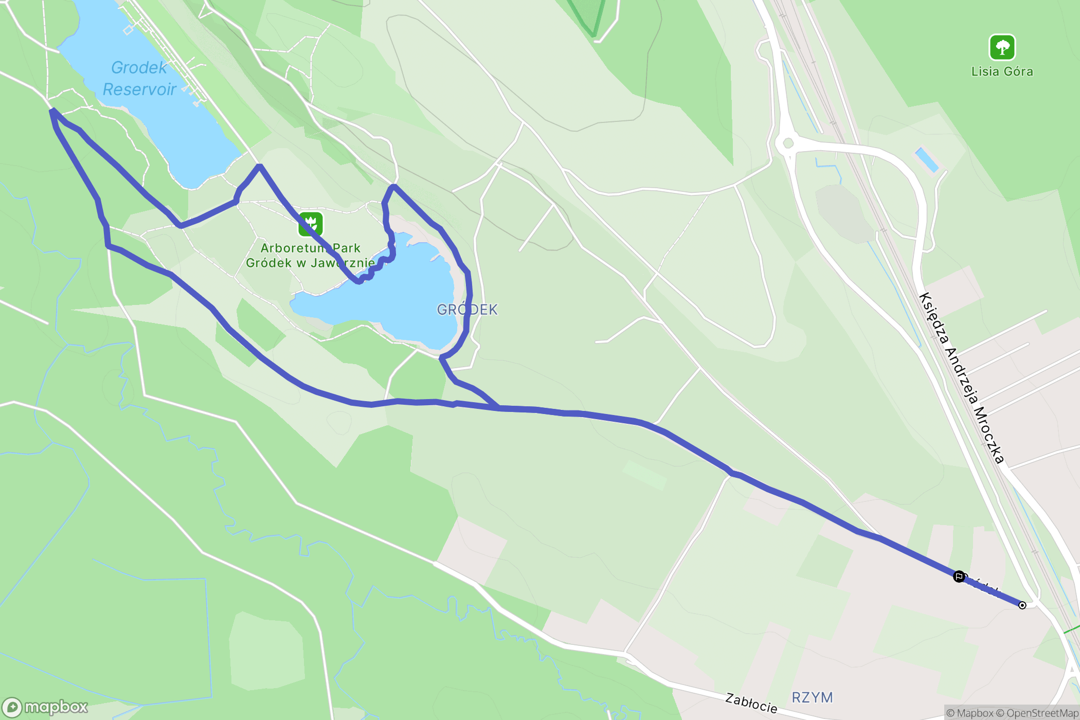 Jaworzno: mapa trasy - Poland