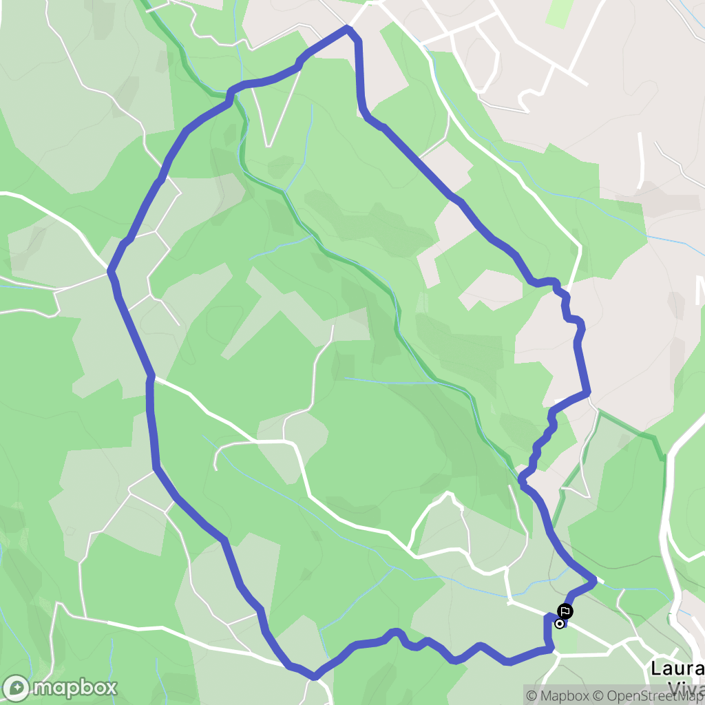 Laurac-en-Vivarais : carte du parcours de randonnée - France