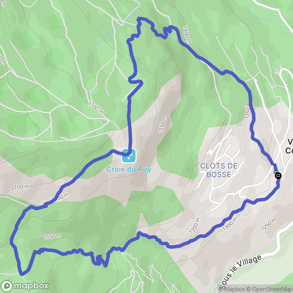 Villars-Colmars : carte du parcours de randonnée - France