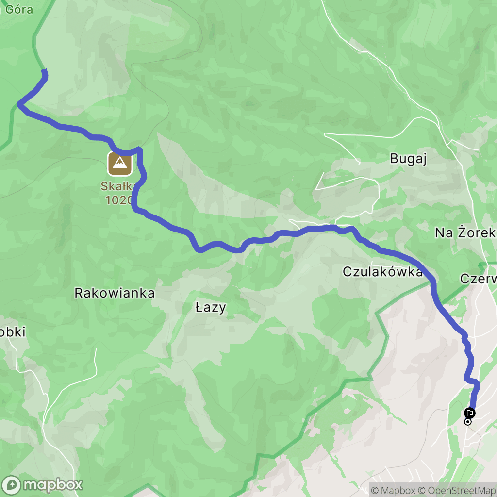 Kamesznica: mapa trasy - Poland