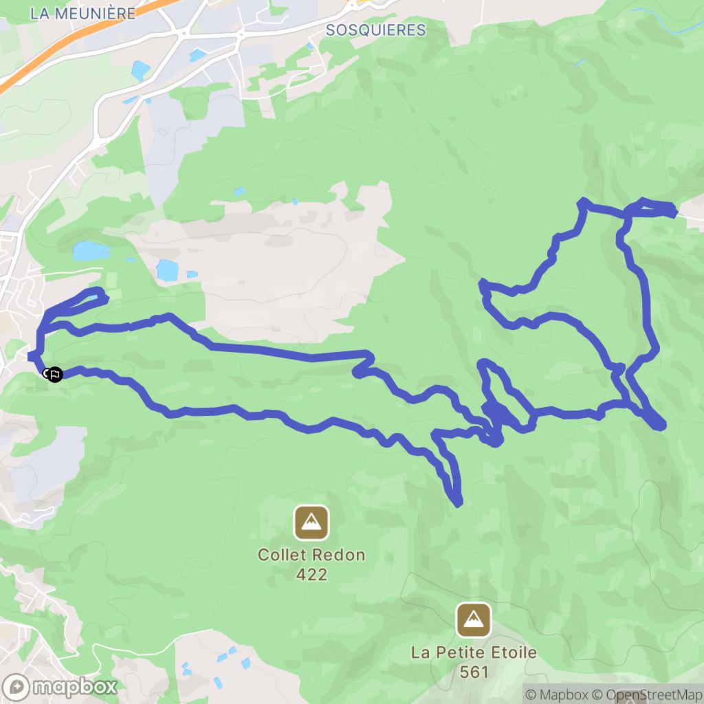 Septèmes-les-Vallons : carte du parcours de randonnée - France