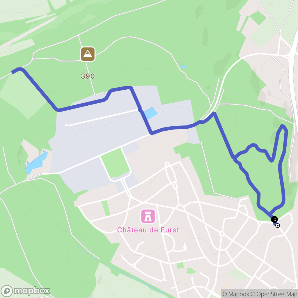 Folschviller : carte du parcours de randonnée - France