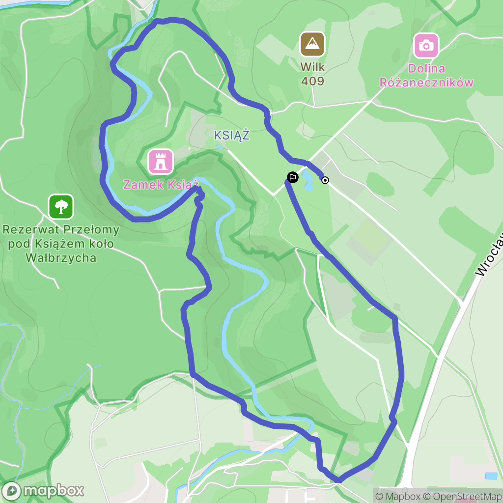 Wałbrzych: mapa trasy - Poland