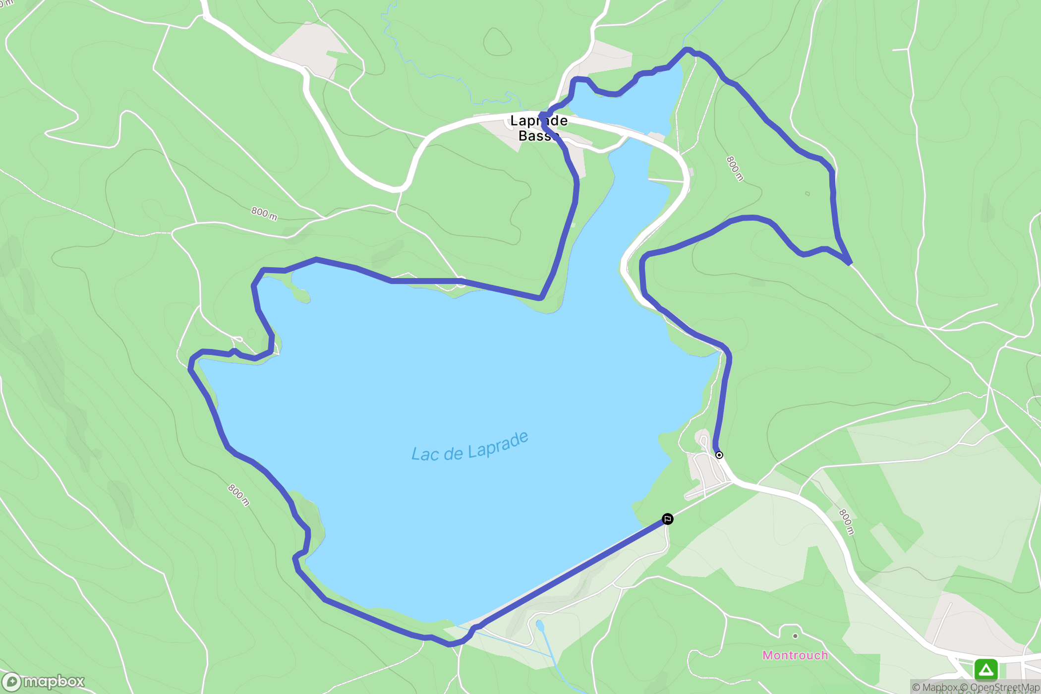 Les Martys : carte du parcours de randonnée - France