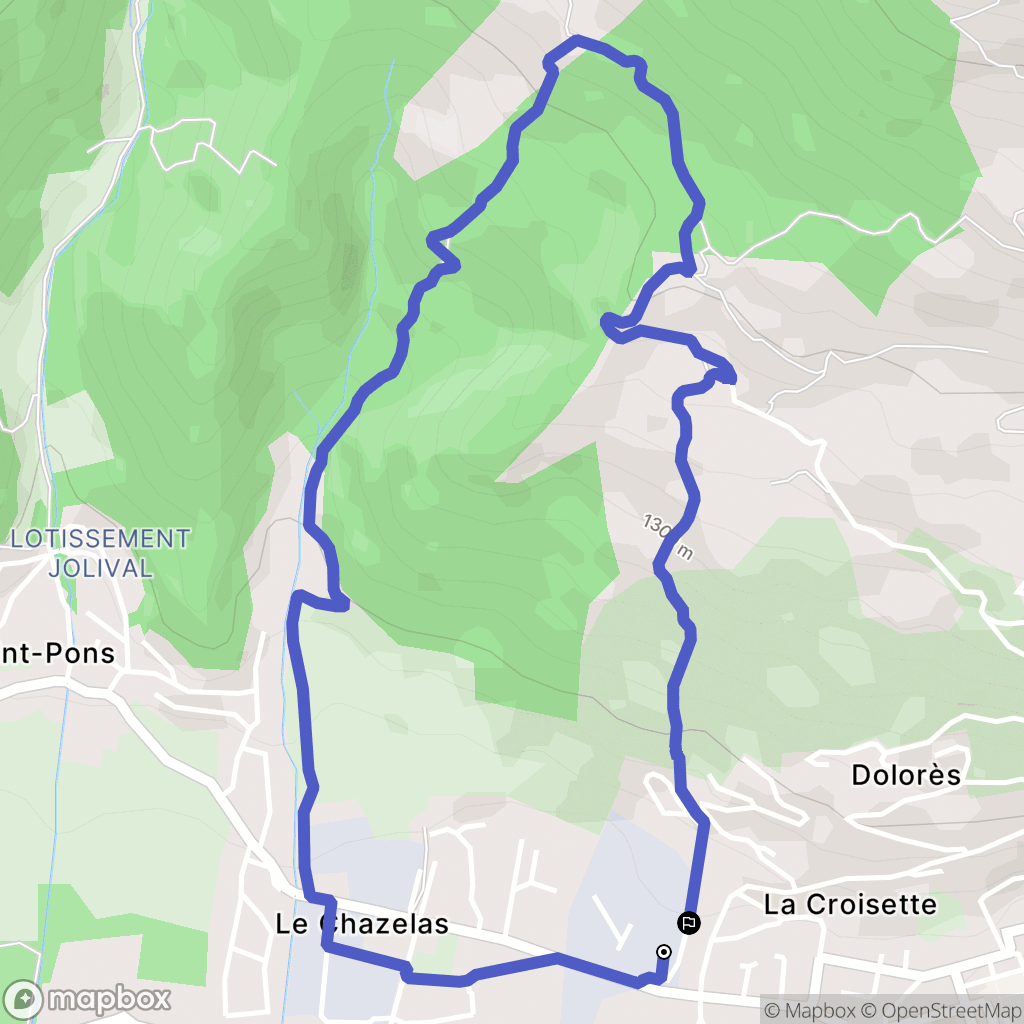 Barcelonnette : carte du parcours de randonnée - France