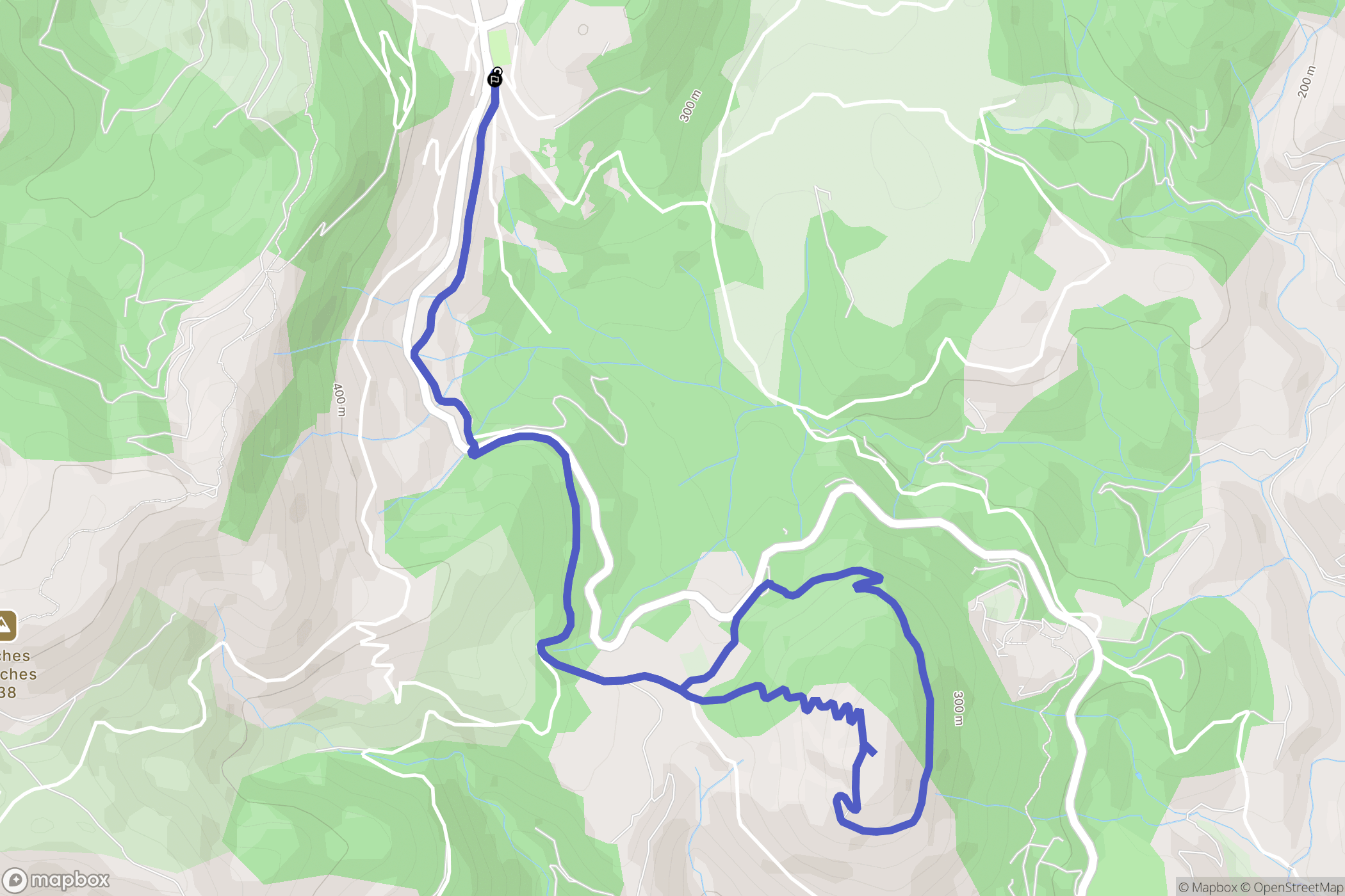 La Garde-Freinet : carte du parcours de randonnée - France