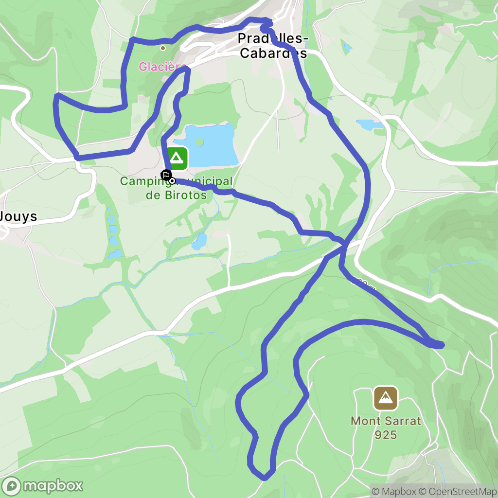 Pradelles-Cabardès : carte du parcours de randonnée - France