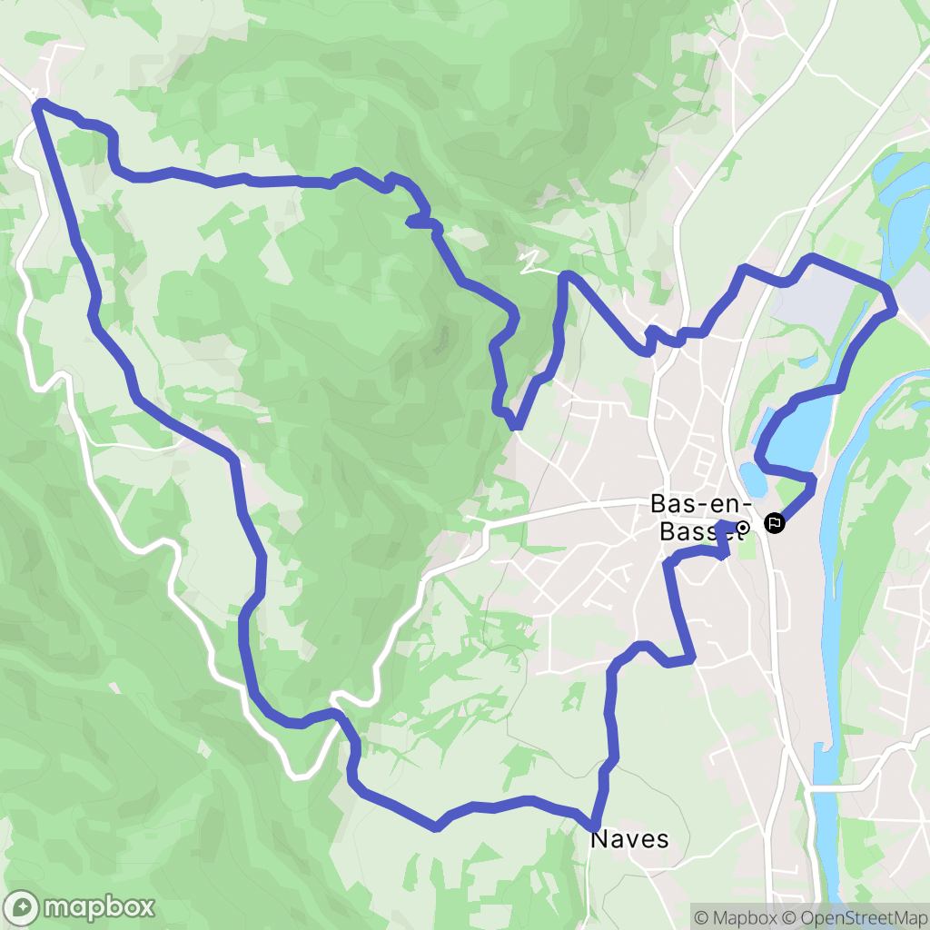 Bas-en-Basset : carte du parcours de randonnée - France