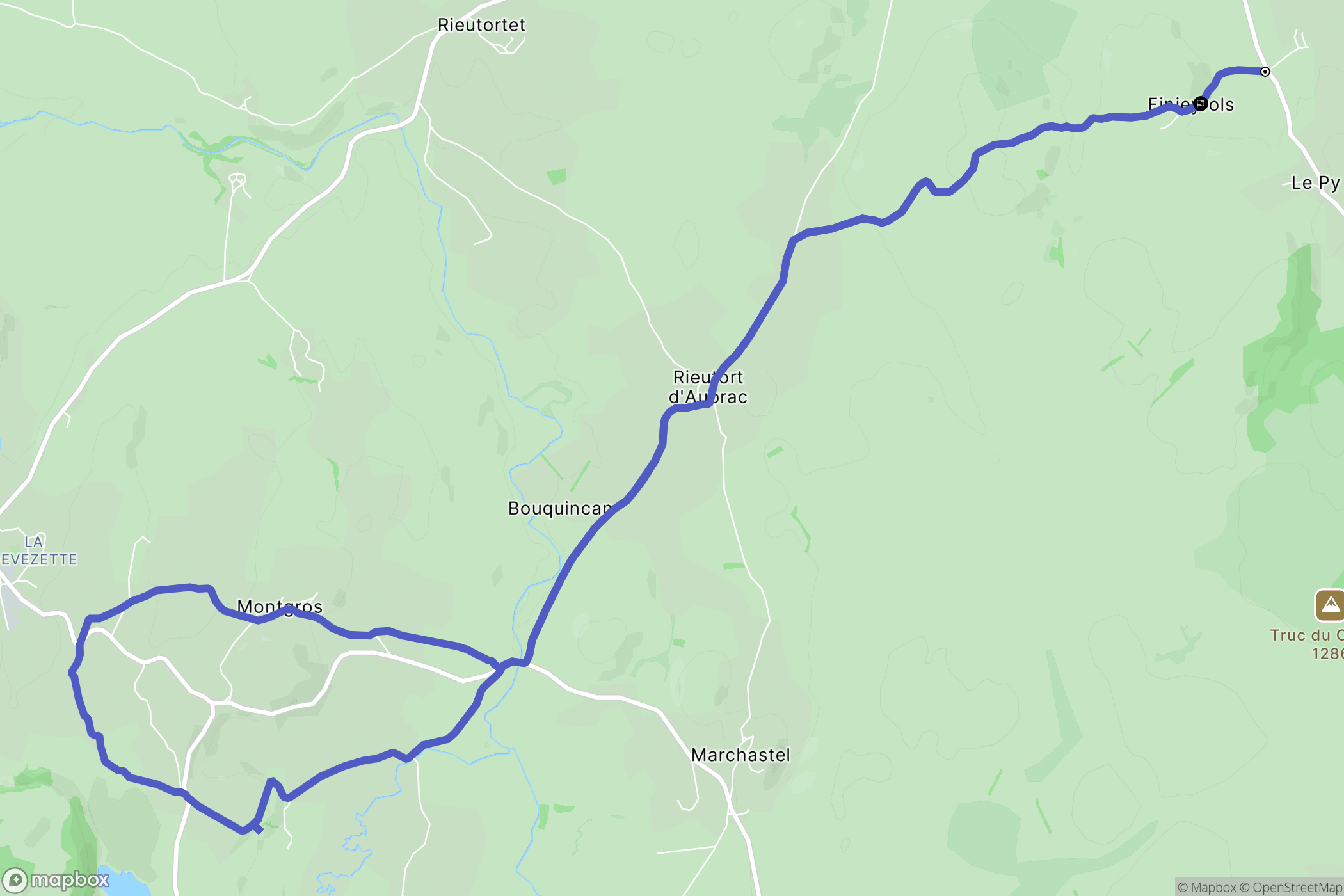Prinsuéjols-Malbouzon: routekaart voor buitenactiviteiten - France