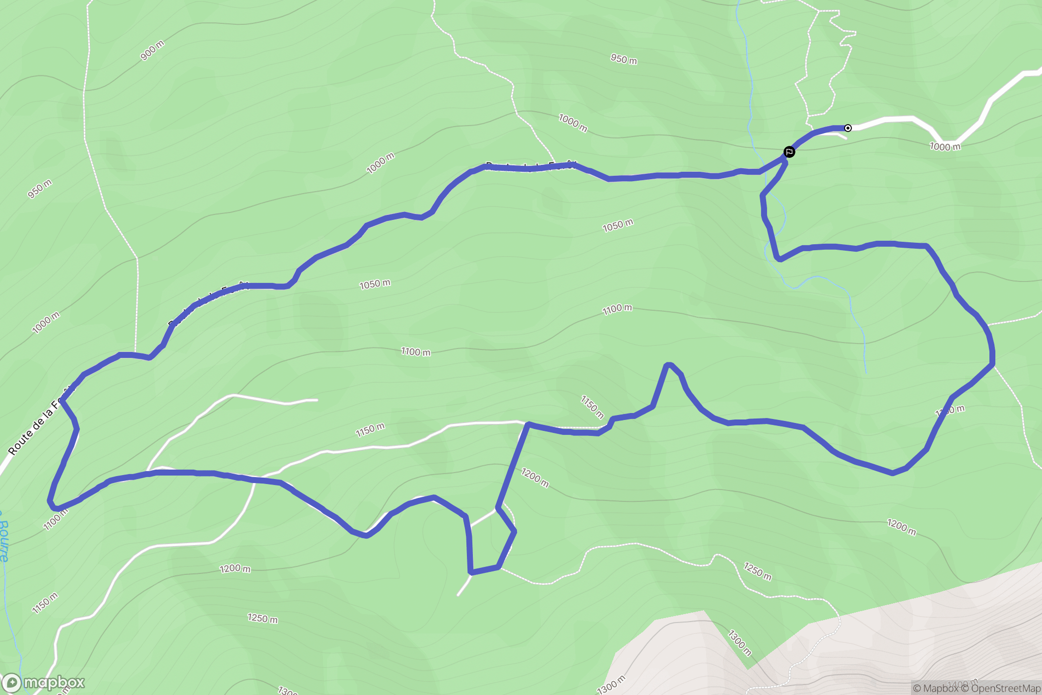Saint-Laurent : carte du parcours de randonnée - France