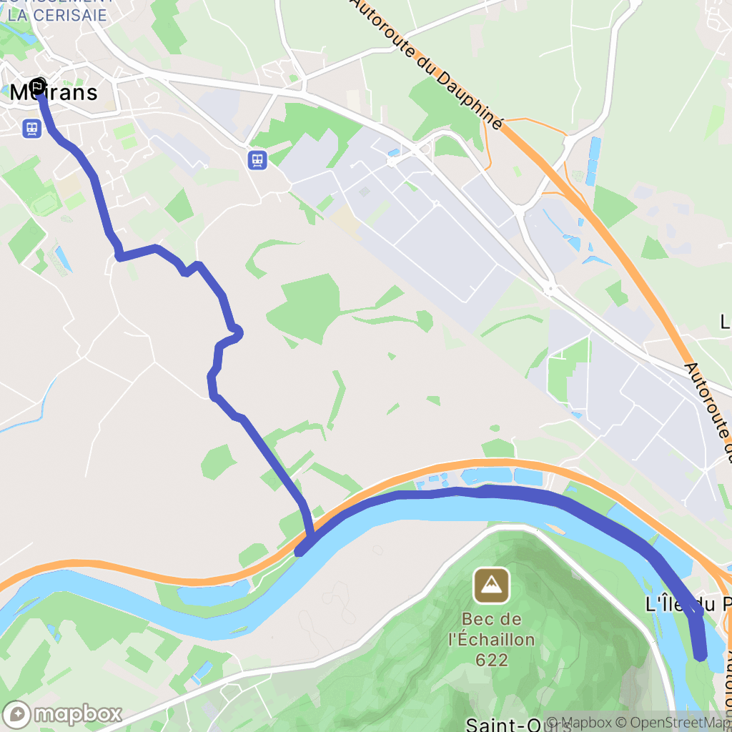 Moirans : carte du parcours de randonnée - France