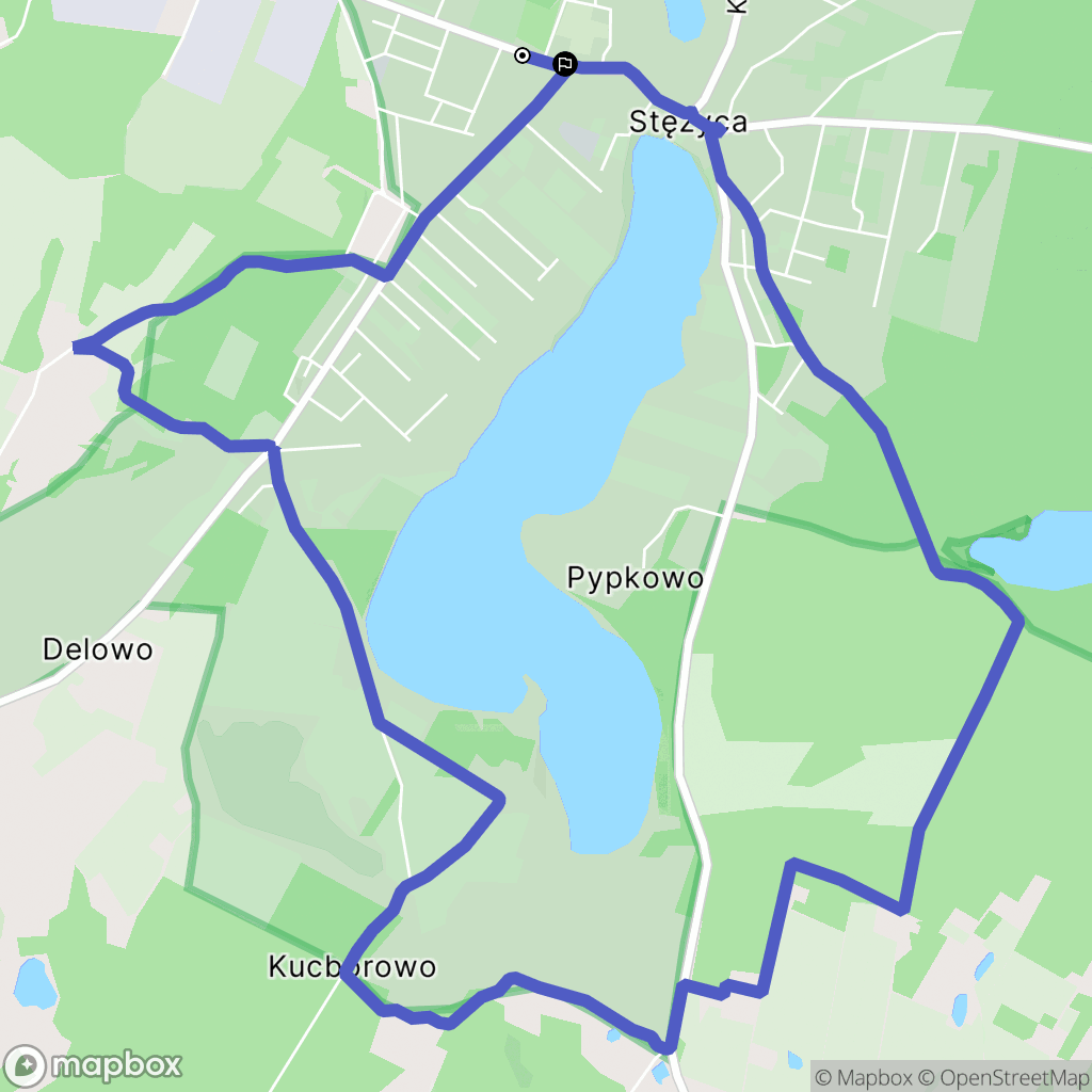 Stężyca: mapa trasy - Poland