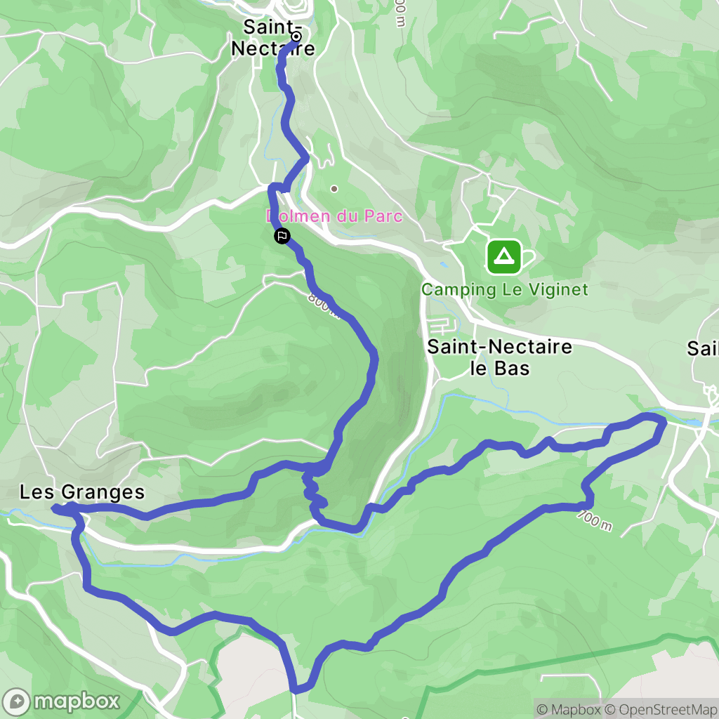 Saint-Nectaire : carte du parcours de randonnée - France