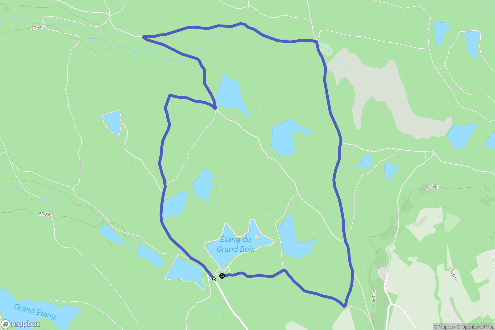 Bossieu : carte du parcours de randonnée - France