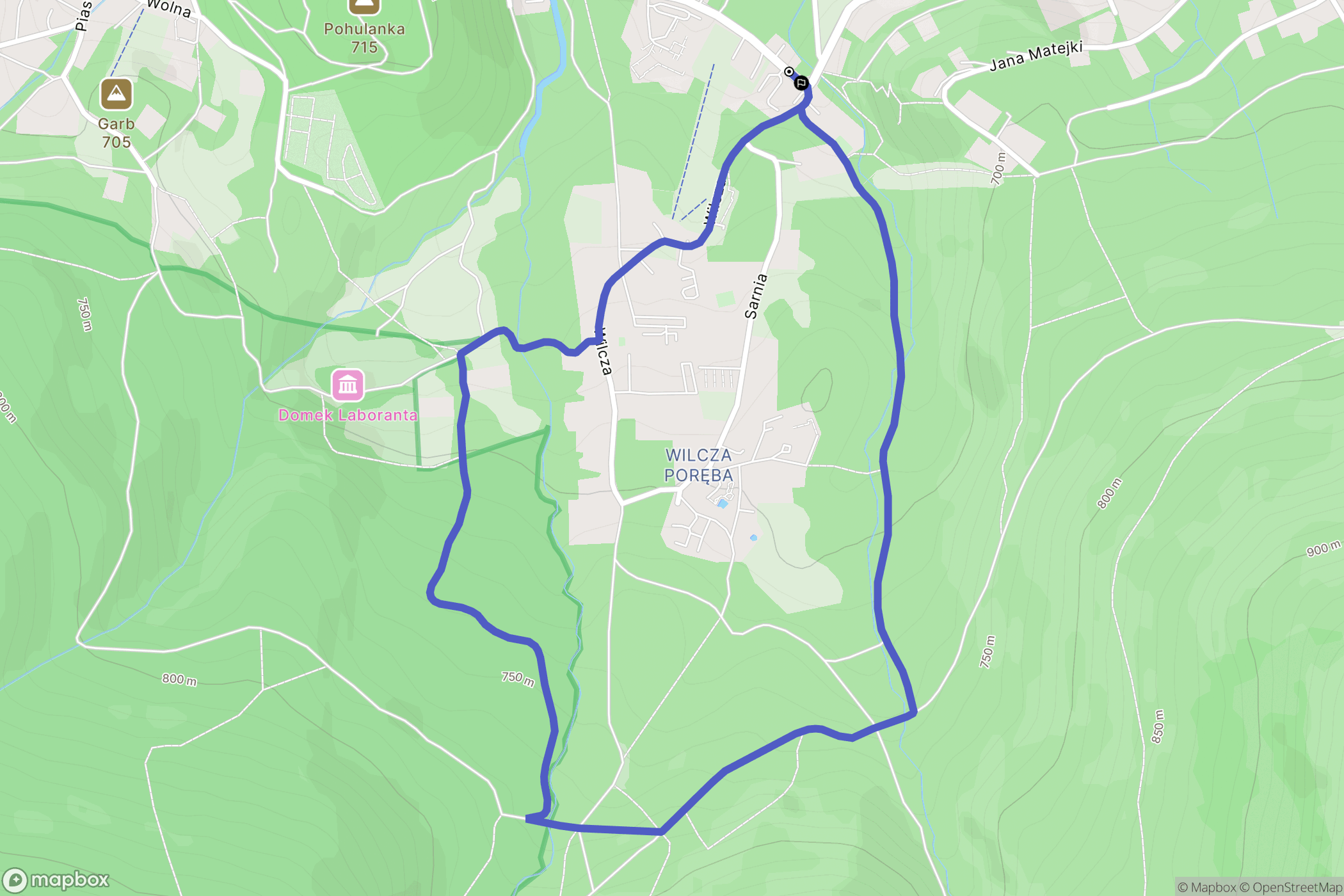 Karpacz: mapa trasy - Poland