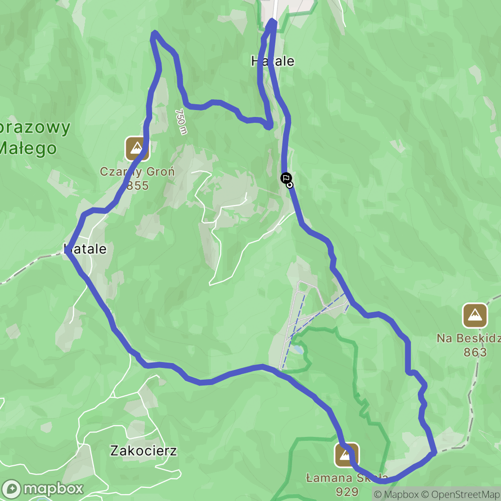 Rzyki: mapa trasy - Poland