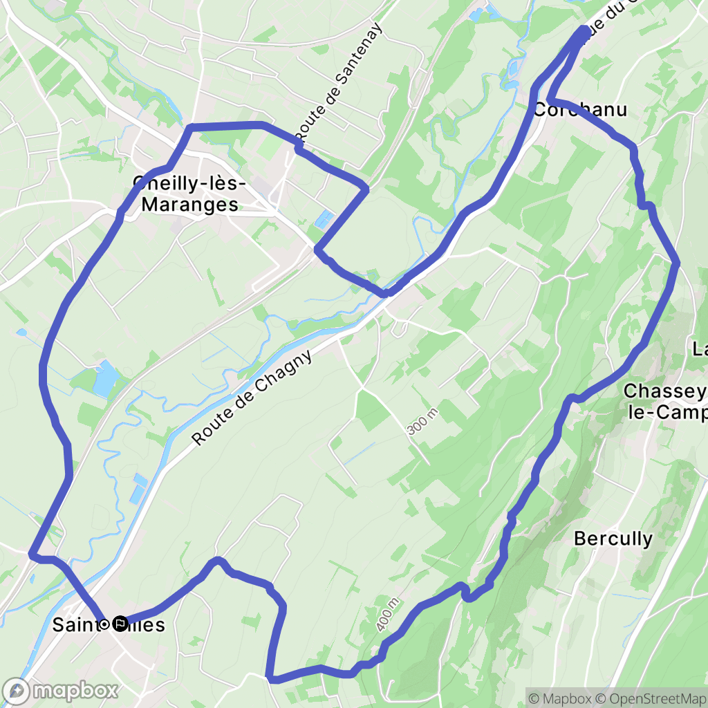 Saint-Gilles : carte du parcours de randonnée - France