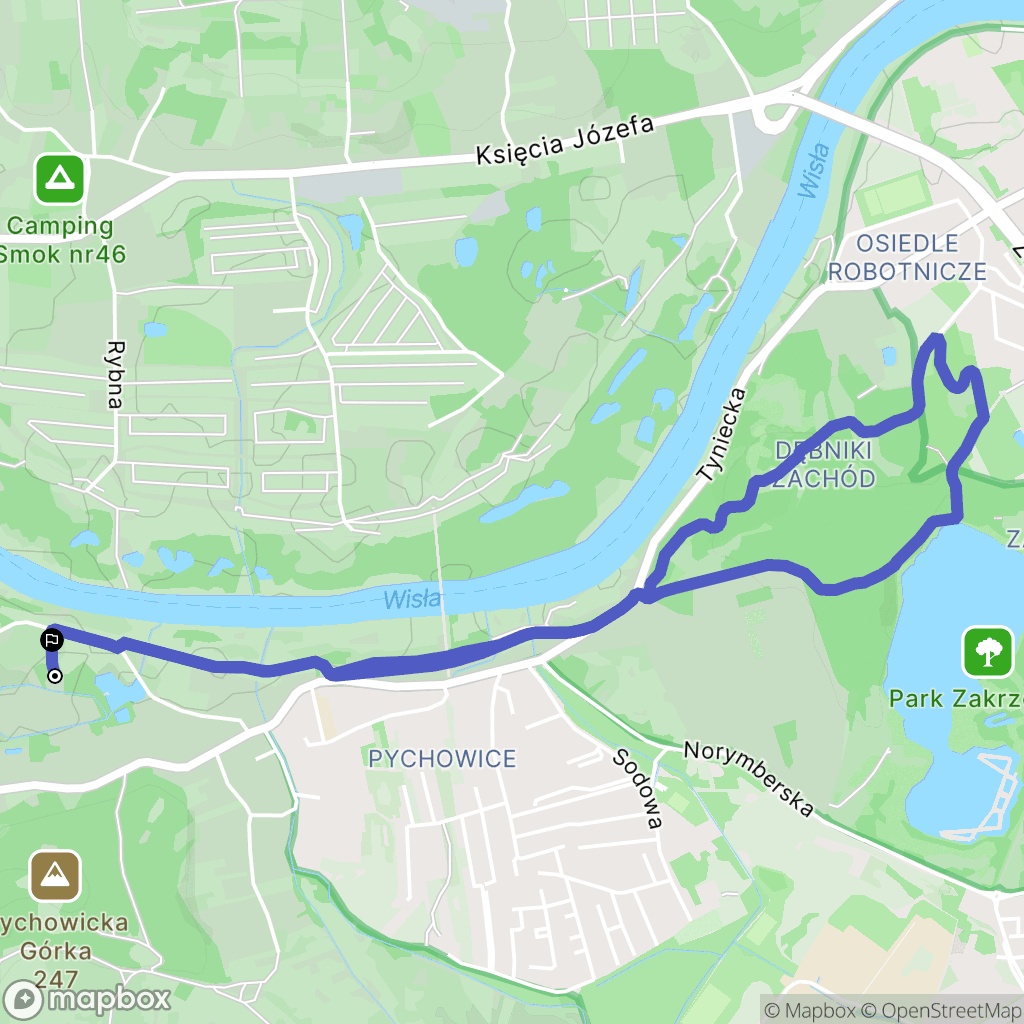 Kraków: mapa trasy - Poland