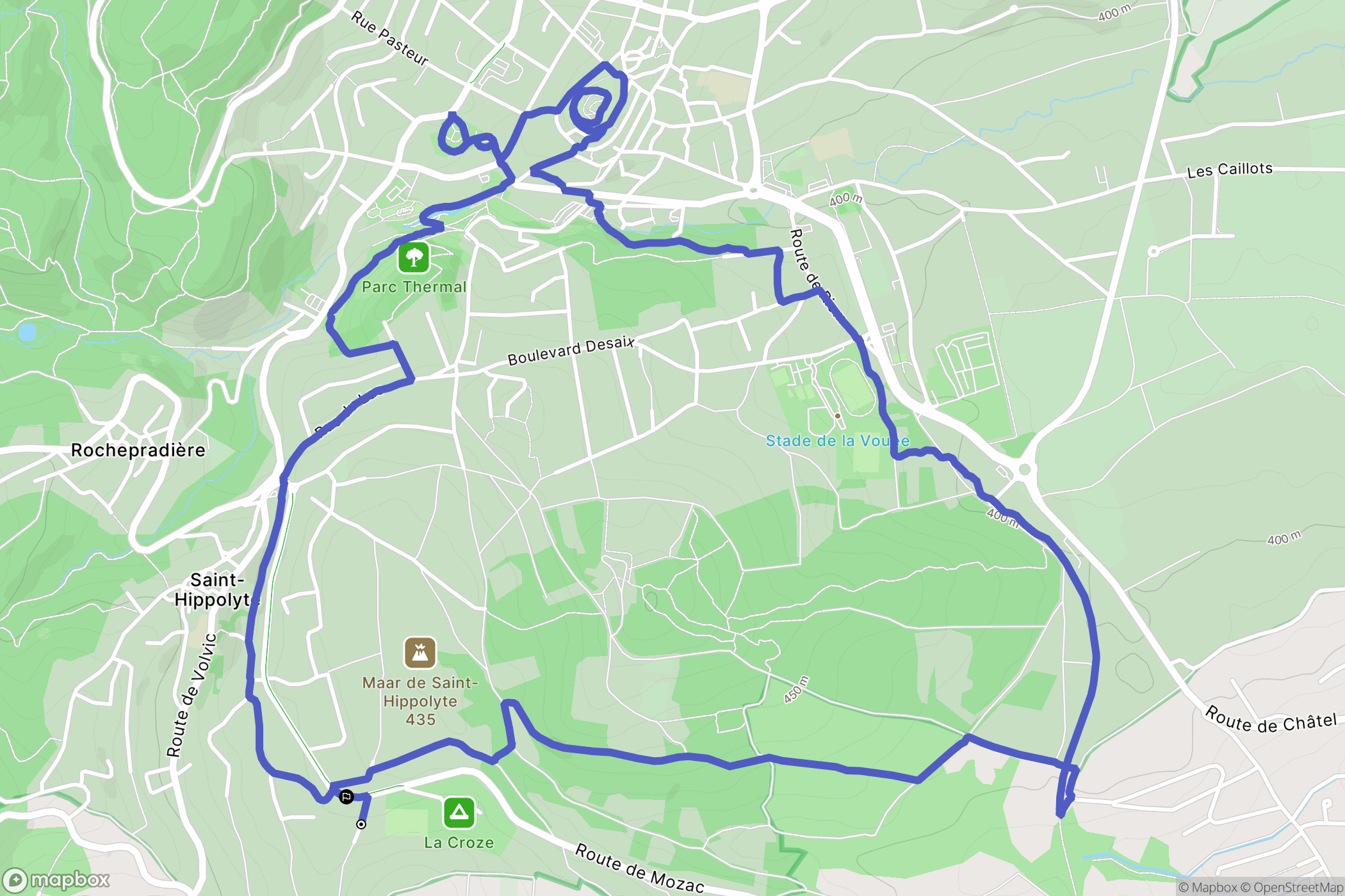 Châtel-Guyon : carte du parcours de randonnée - France