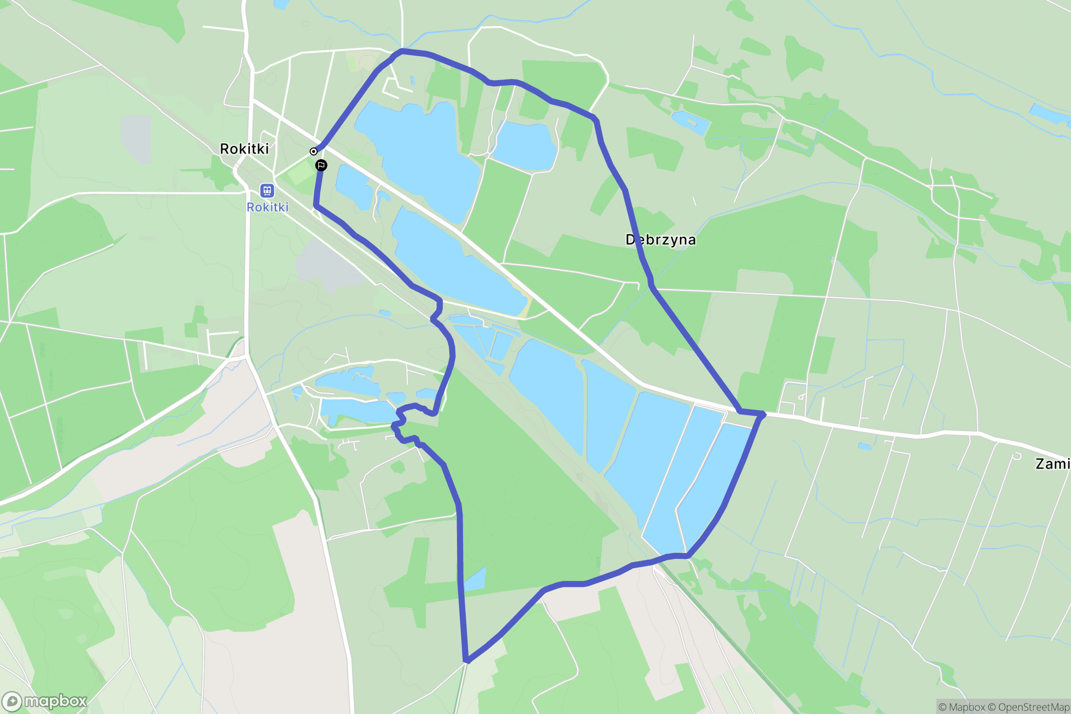 Rokitki: mapa trasy - Poland