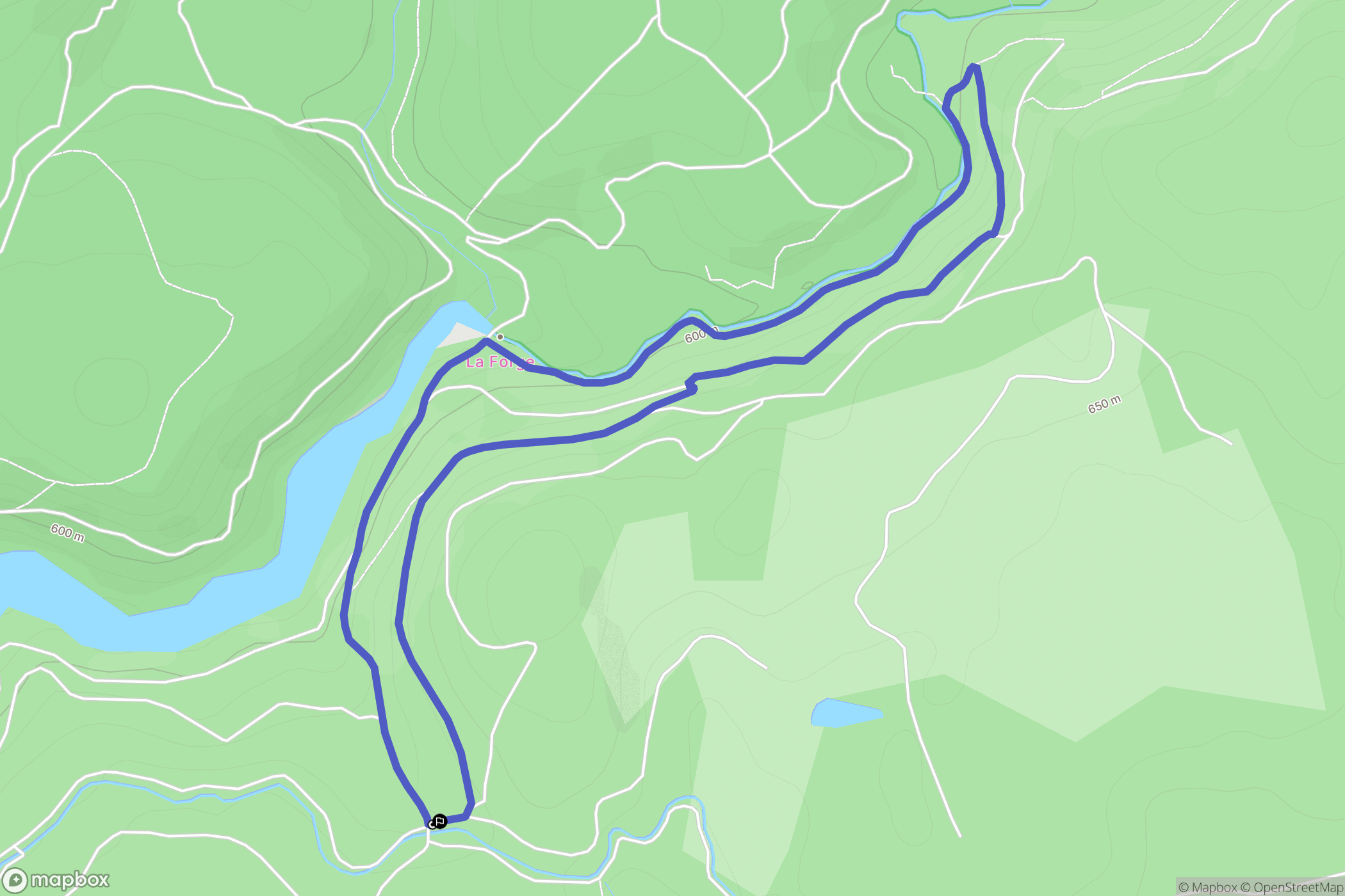 Saissac : carte du parcours de randonnée - France