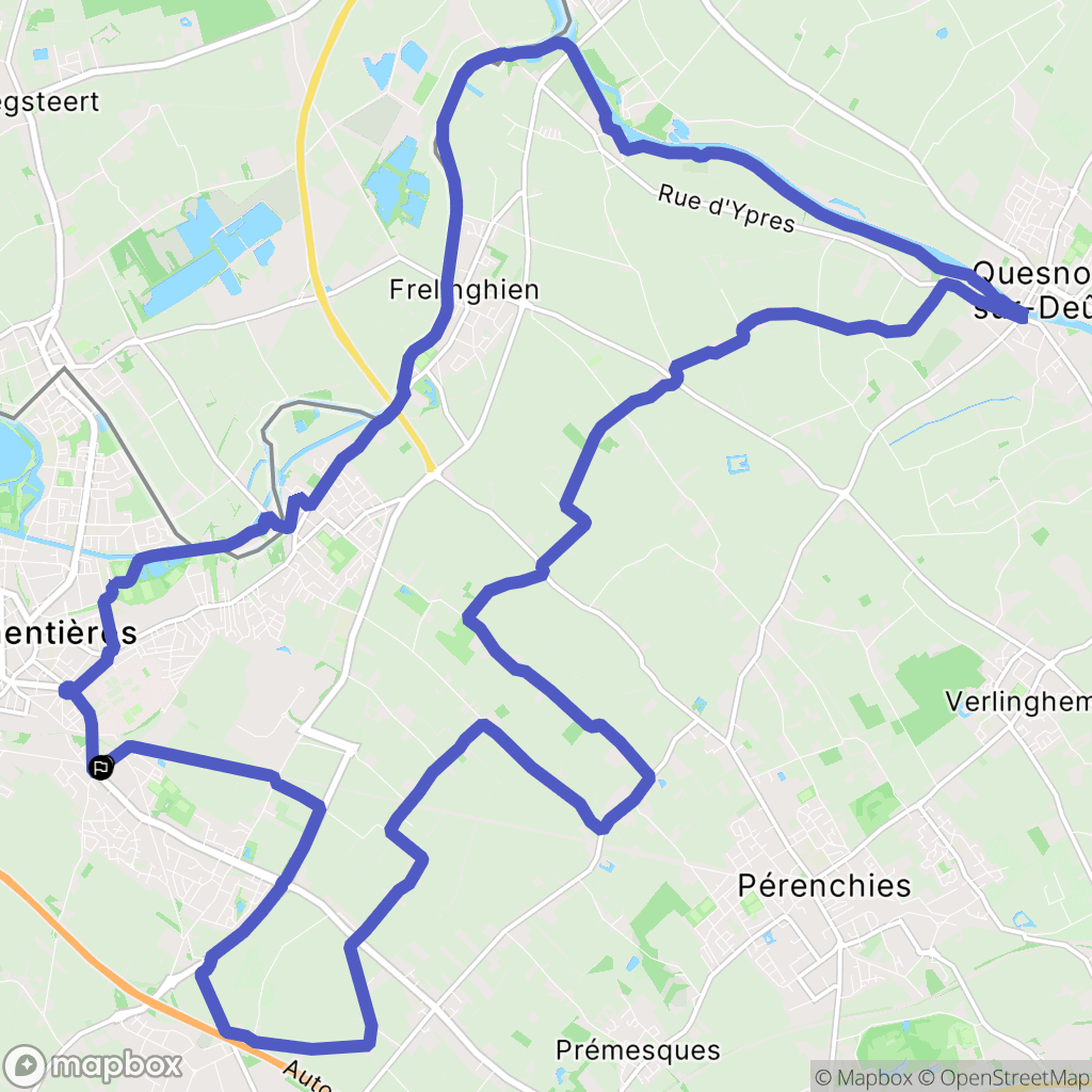 La Chapelle-d'Armentières : carte du parcours de randonnée - France