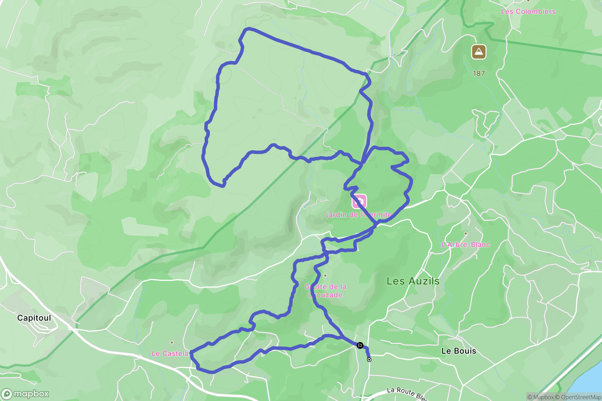 Gruissan : carte du parcours de randonnée - France