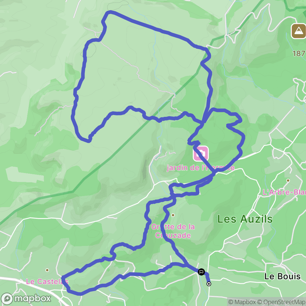 Gruissan : carte du parcours de randonnée - France