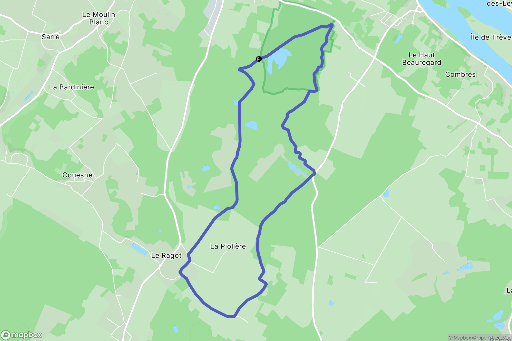 Gennes-Val-de-Loire : carte du parcours de randonnée - France