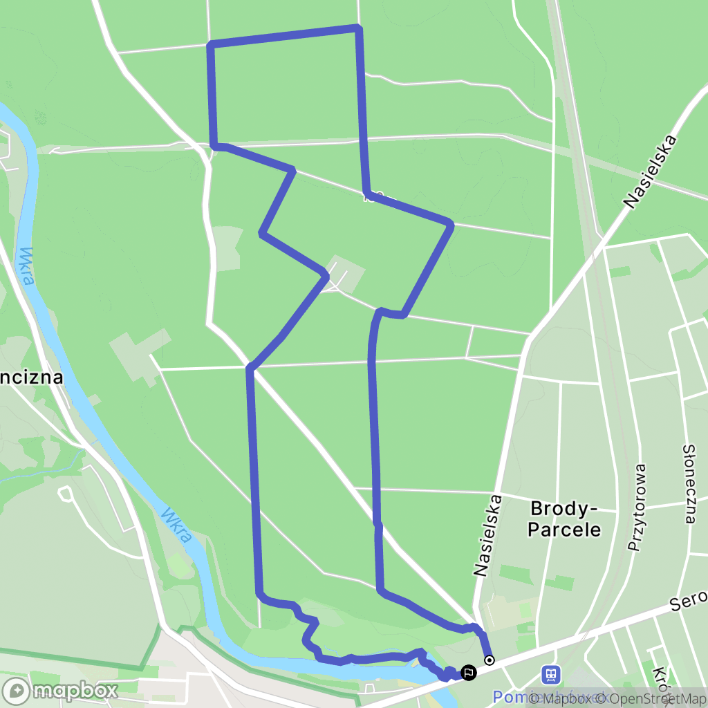 Pomiechówek: mapa trasy - Poland