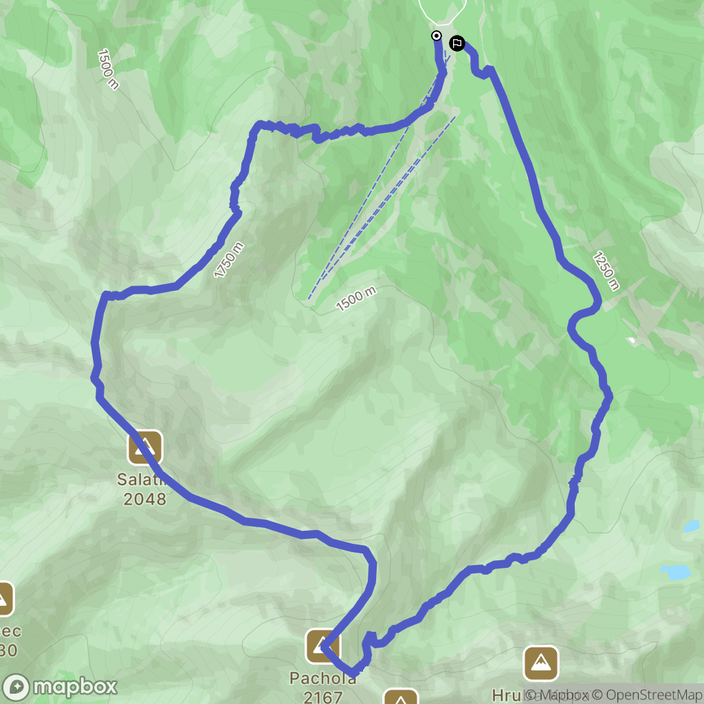 Zuberec: mapa trasy - Slovakia