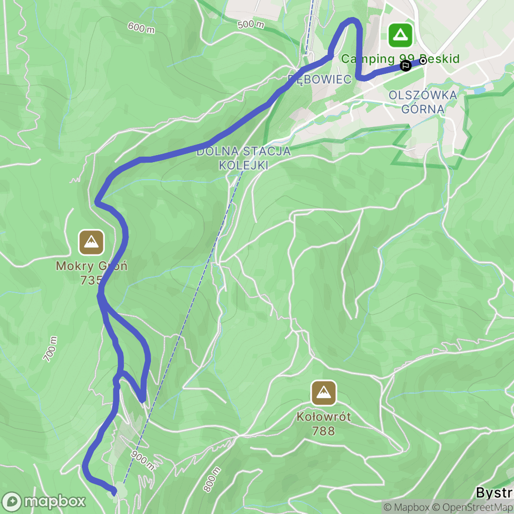 Bielsko-Biała: mapa trasy - Poland